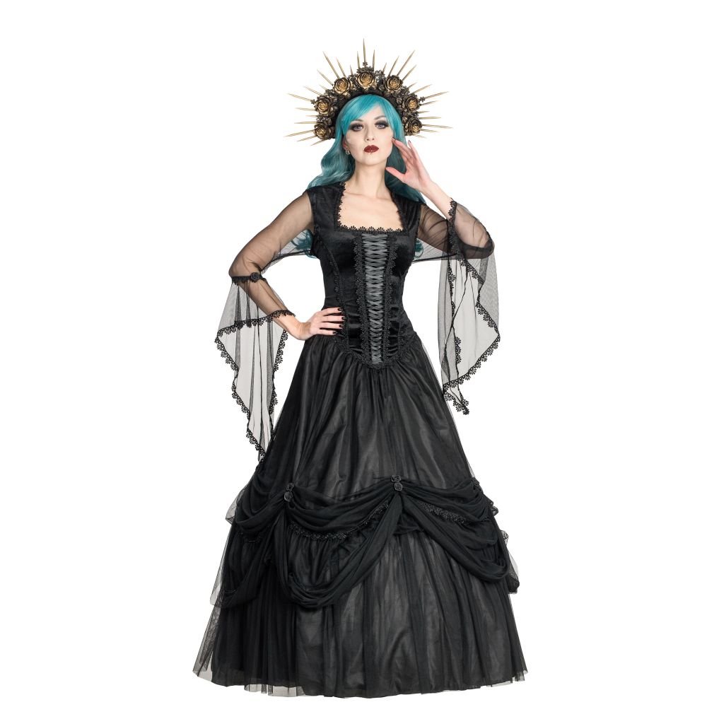 Sinister - 1276 Maxi lange jurk - Zwart